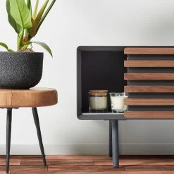 Norrwood Meuble TV Kipra II - Noyer contreplaqué - Graphite 11 Norrwood Meuble TV Kipra II - Noyer contreplaqué - Graphite -loftscape Boutique 1000150211 200429 06491800048 DETAILS P000000001000150211