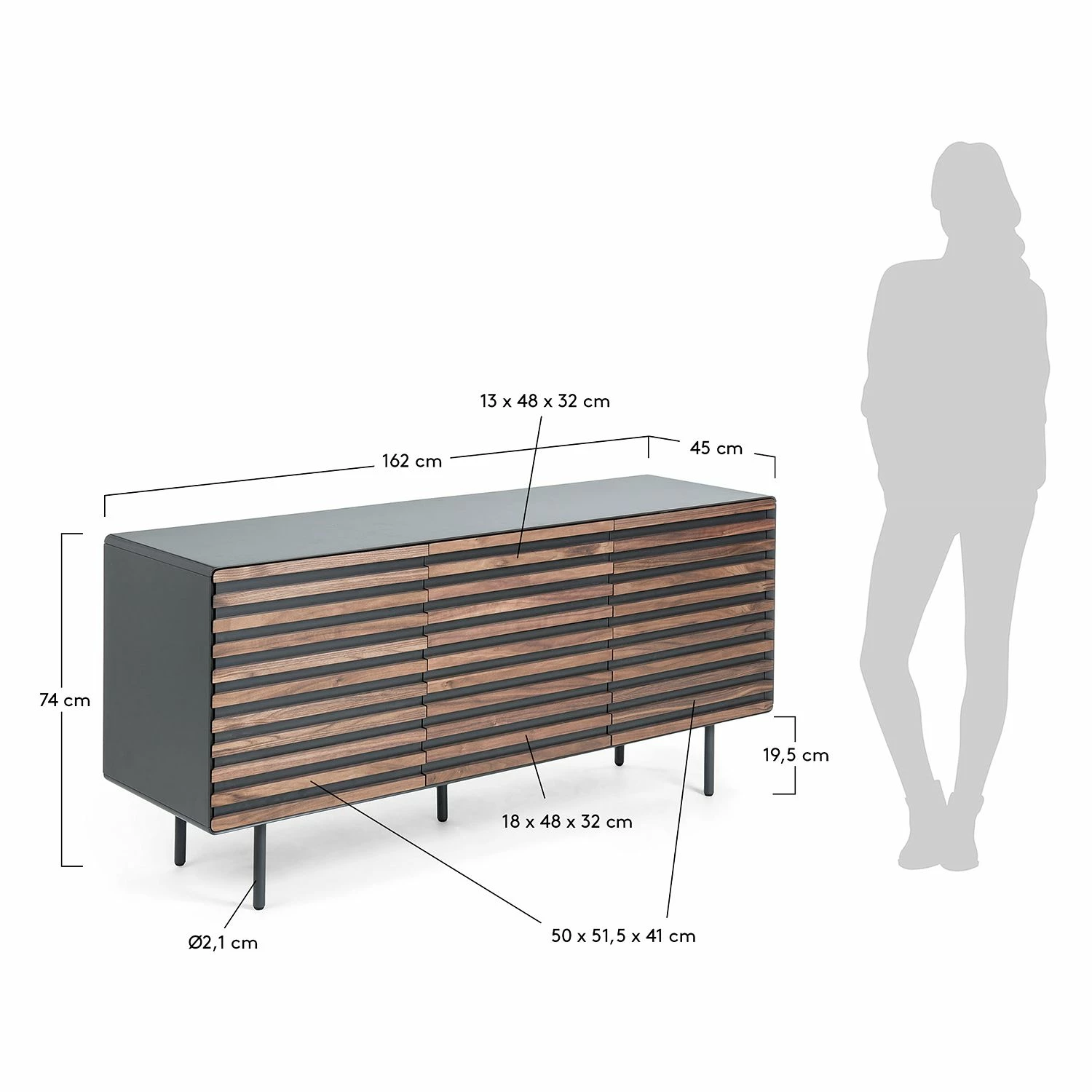 Norrwood Enfilade Kipra - Noyer contreplaqué - Graphite 7 Norrwood Enfilade Kipra - Noyer contreplaqué - Graphite – Image 5