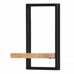 Red Living Étagère Mello III - Acacia massif - Acacia naturel / Noir - Largeur : 20 cm