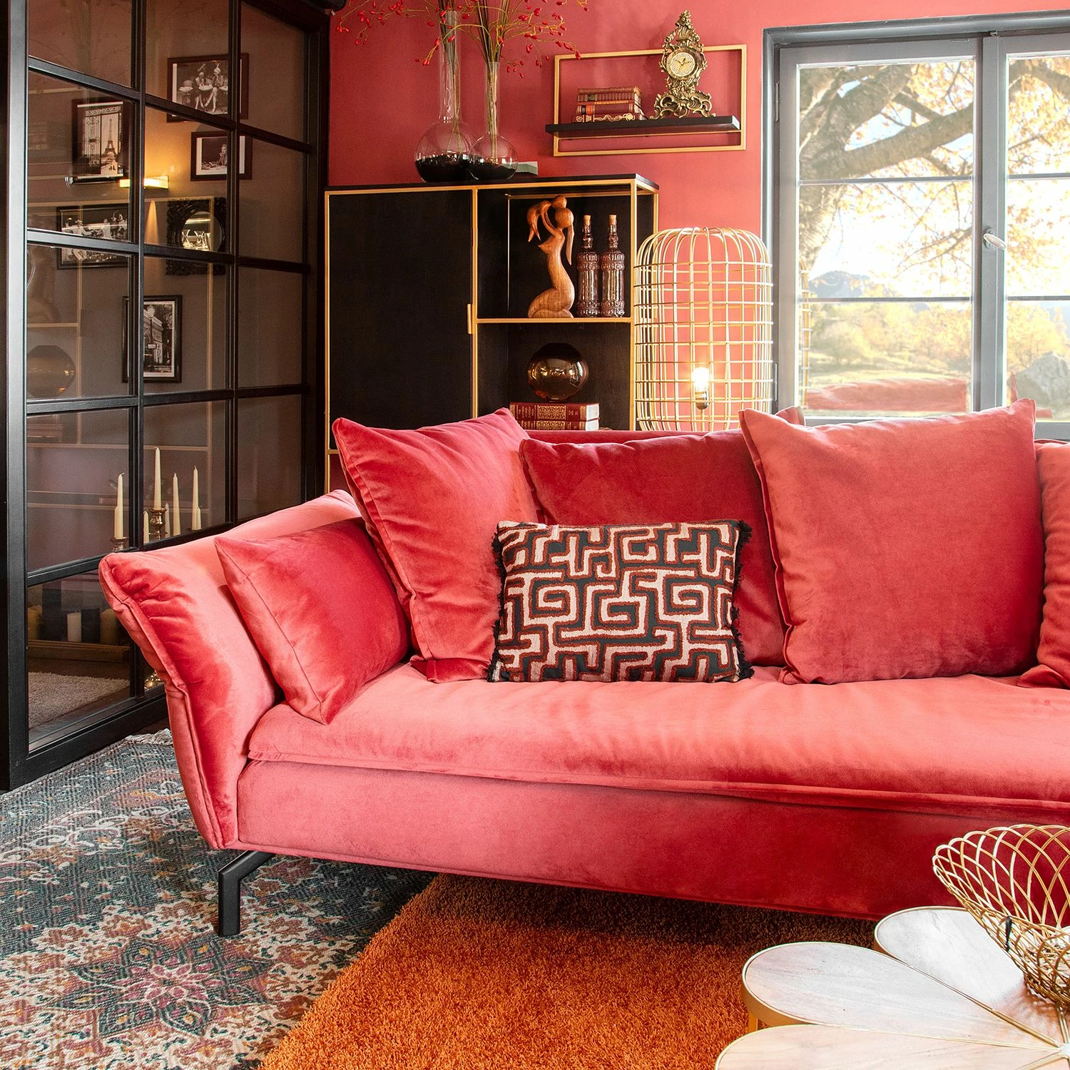 Jack & Alice Buffet haut Harbin - Acacia massif - Acacia noir / Doré 6 Jack & Alice Buffet haut Harbin - Acacia massif - Acacia noir / Doré – Image 4