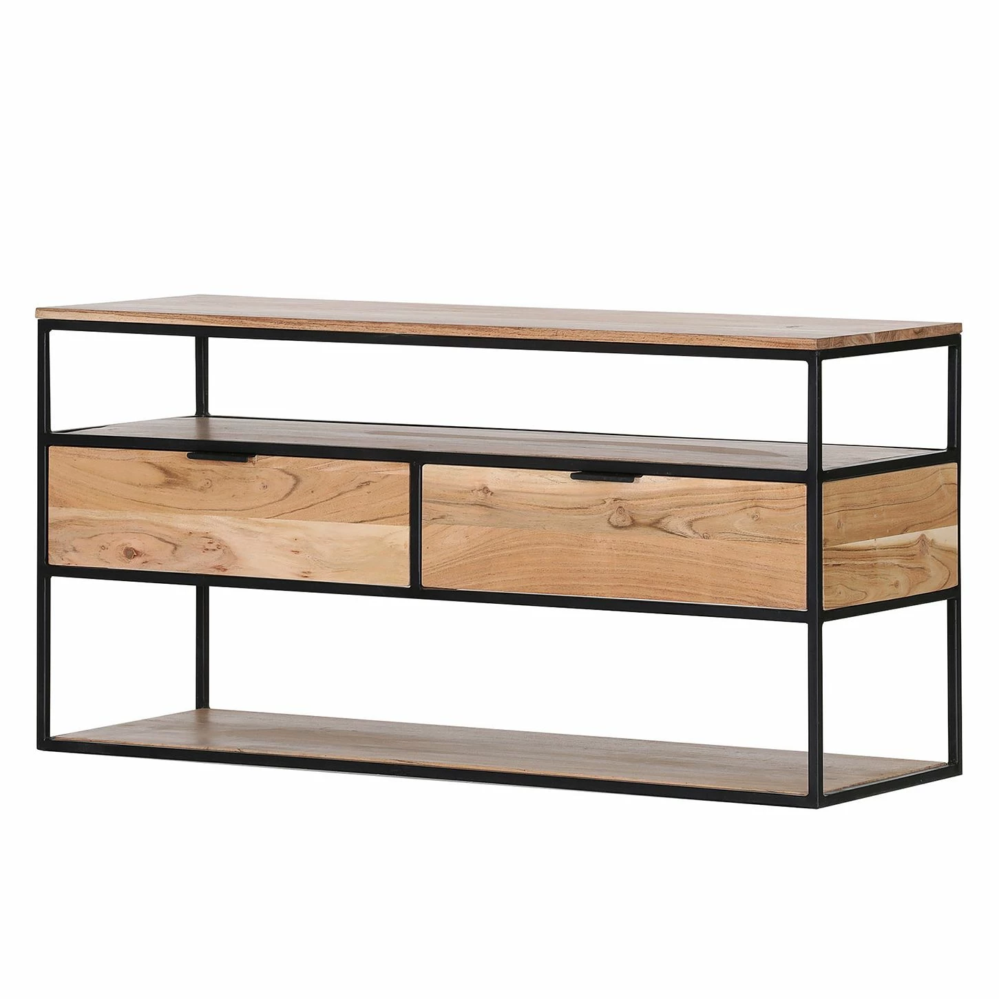 Red Living Enfilade Mello II - Acacia massif - Acacia naturel / Noir 5 Red Living Enfilade Mello II - Acacia massif - Acacia naturel / Noir – Image 3