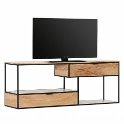 Red Living Enfilade Mello I - Acacia massif - Acacia naturel / Noir