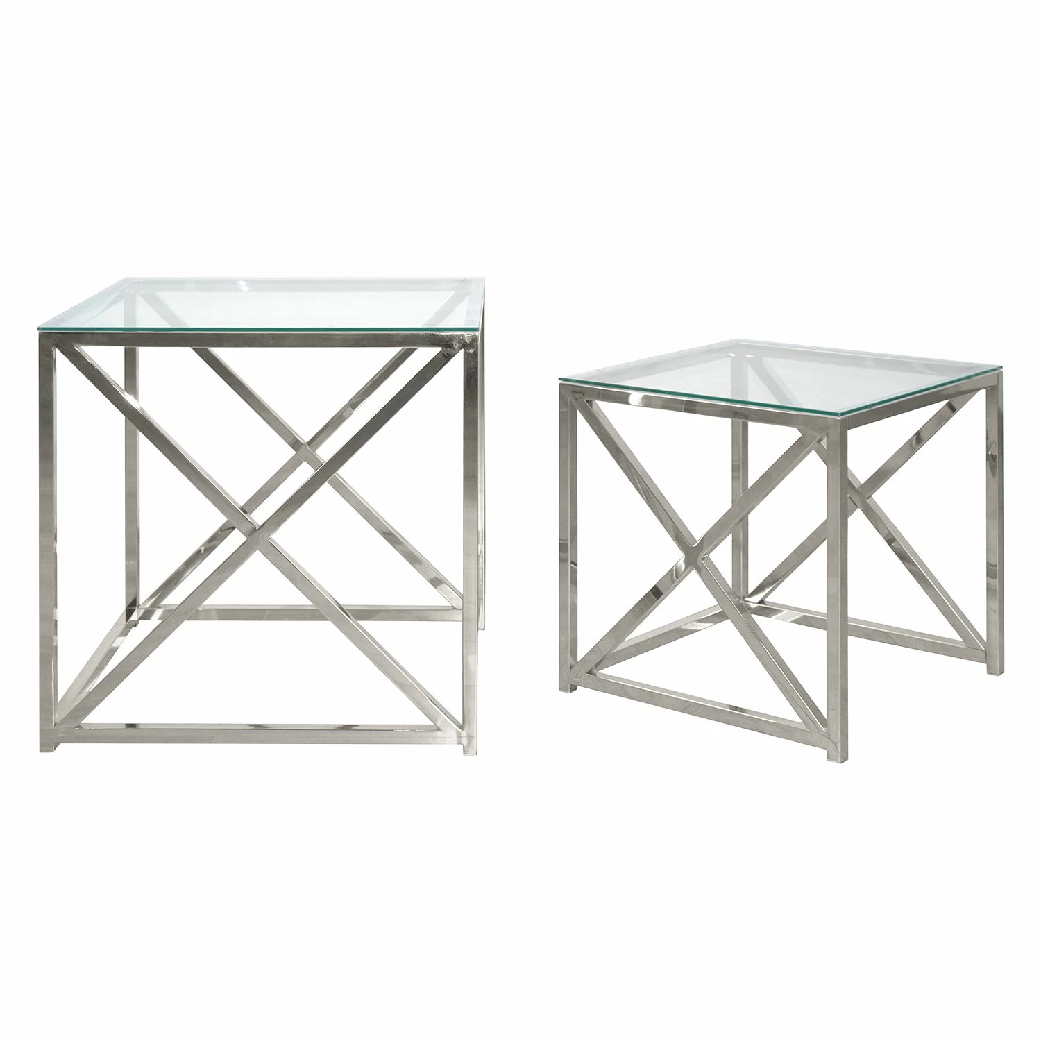 Jack & Alice Bouts de canapé Grecia (2 éléments) - Chrome 3 Jack & Alice Bouts de canapé Grecia (2 éléments) - Chrome