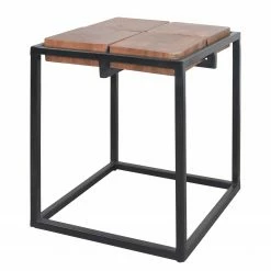 Red Living Bout de canapé Petrie - Acacia massif - Acacia / Noir