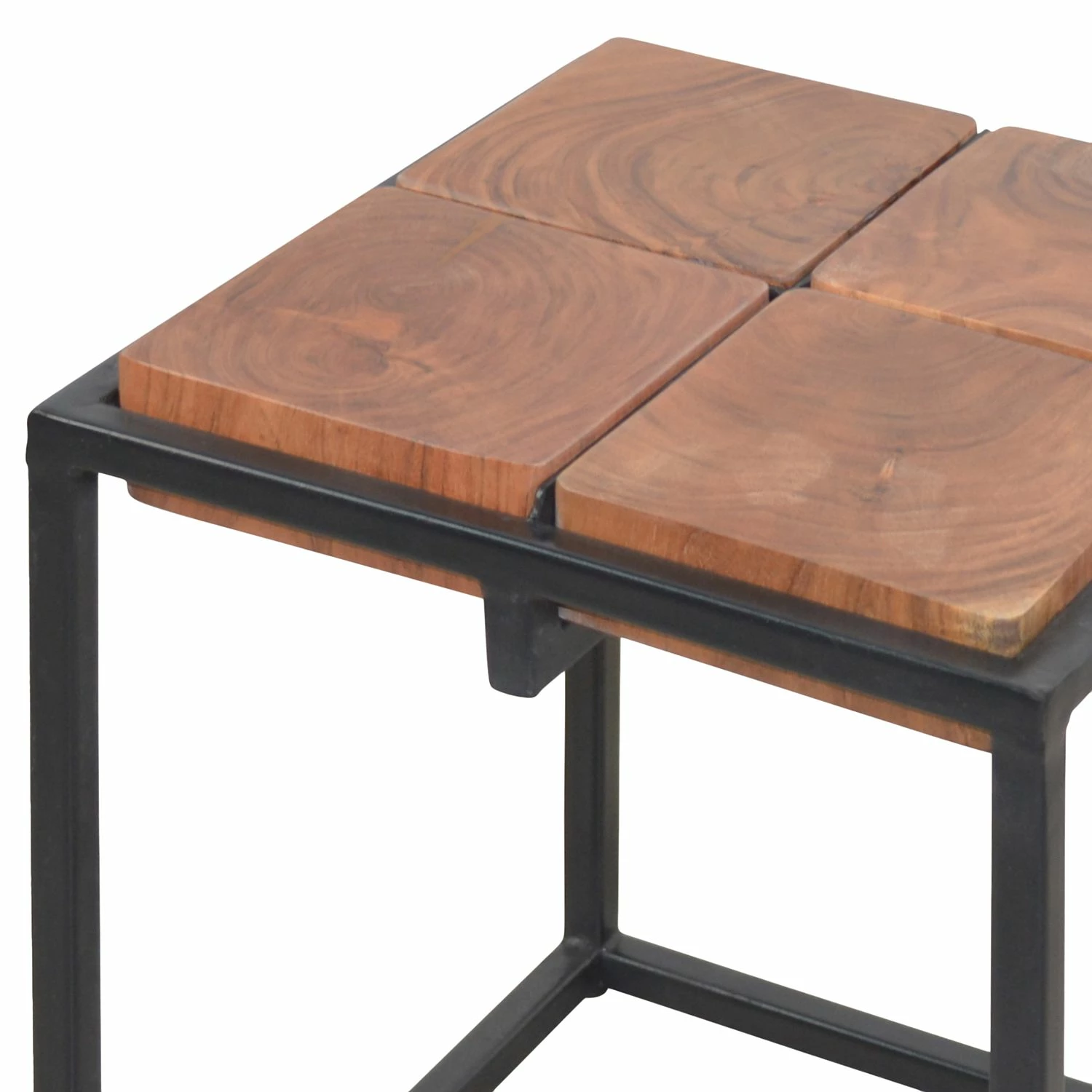 Red Living Bout de canapé Petrie - Acacia massif - Acacia / Noir 5 Red Living Bout de canapé Petrie - Acacia massif - Acacia / Noir – Image 3