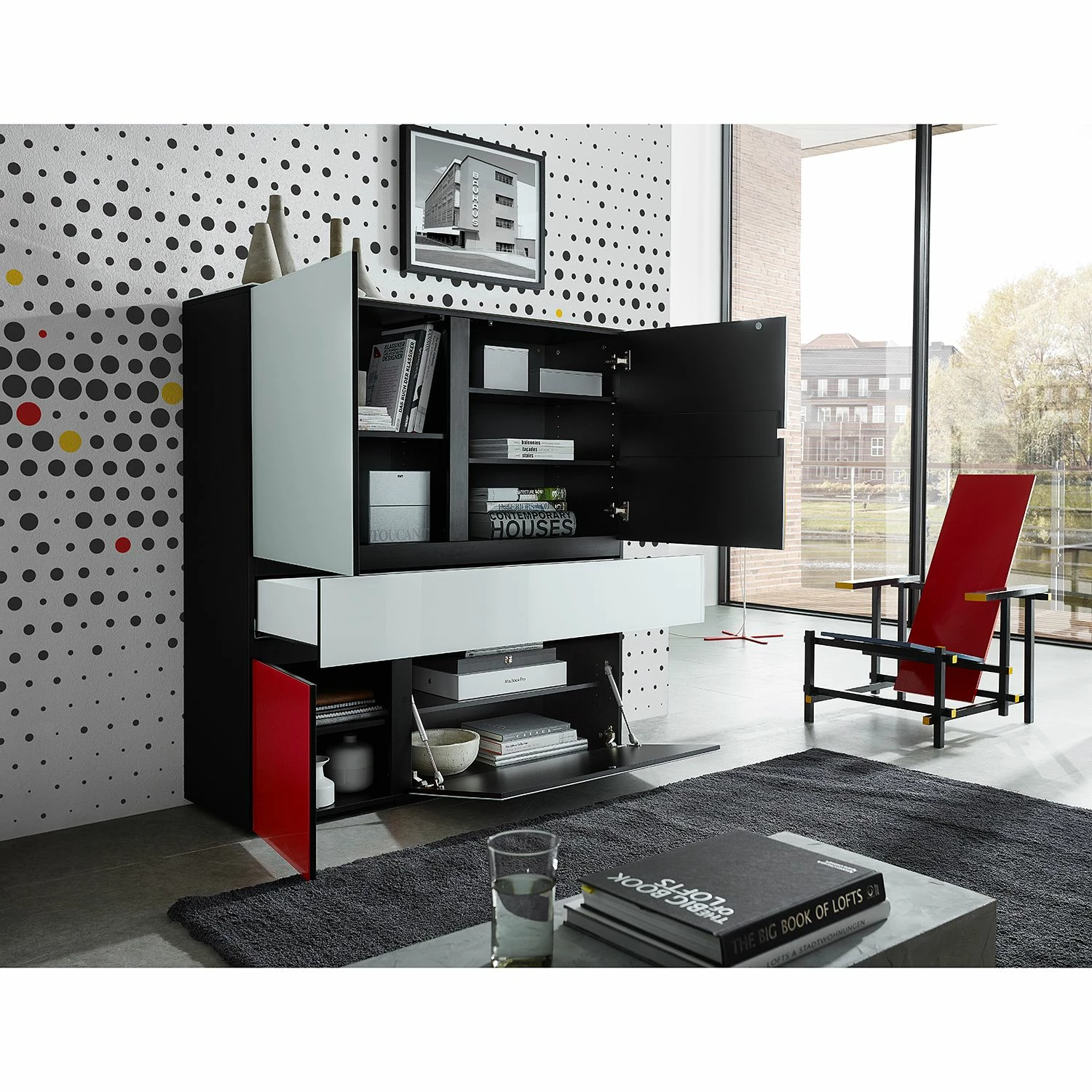 Germania Buffet Ideeus - Noir / Multicolore 5 Germania Buffet Ideeus - Noir / Multicolore – Image 3