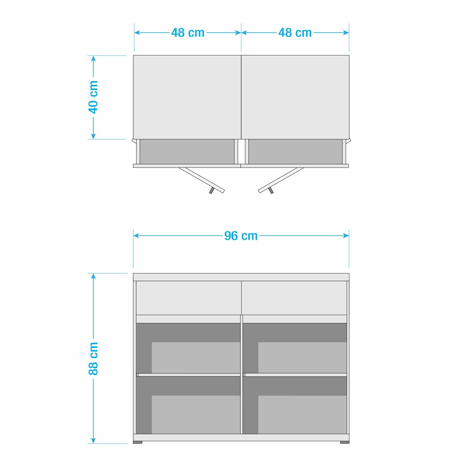 Germania Buffet Lissabon - Imitation hêtre / Anthracite 9 Germania Buffet Lissabon - Imitation hêtre / Anthracite – Image 7