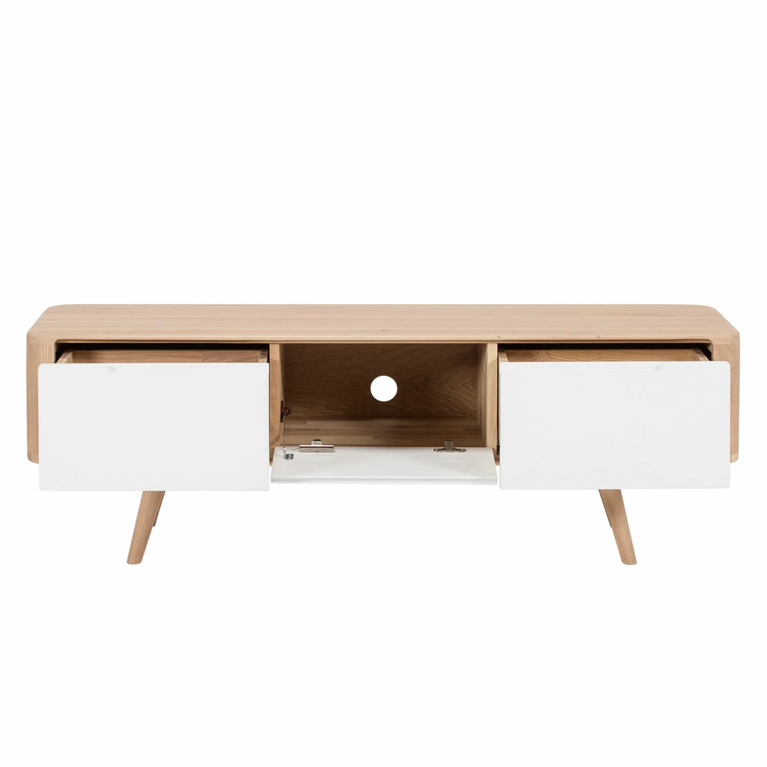 Studio Copenhagen Meuble TV Loca V - Partiellement en chêne sauvage massif - Chêne sauvage huilé clair - Largeur : 135 cm - Profondeur : 55 cm 8 Studio Copenhagen Meuble TV Loca V - Partiellement en chêne sauvage massif - Chêne sauvage huilé clair - Largeur : 135 cm - Profondeur : 55 cm – Image 6