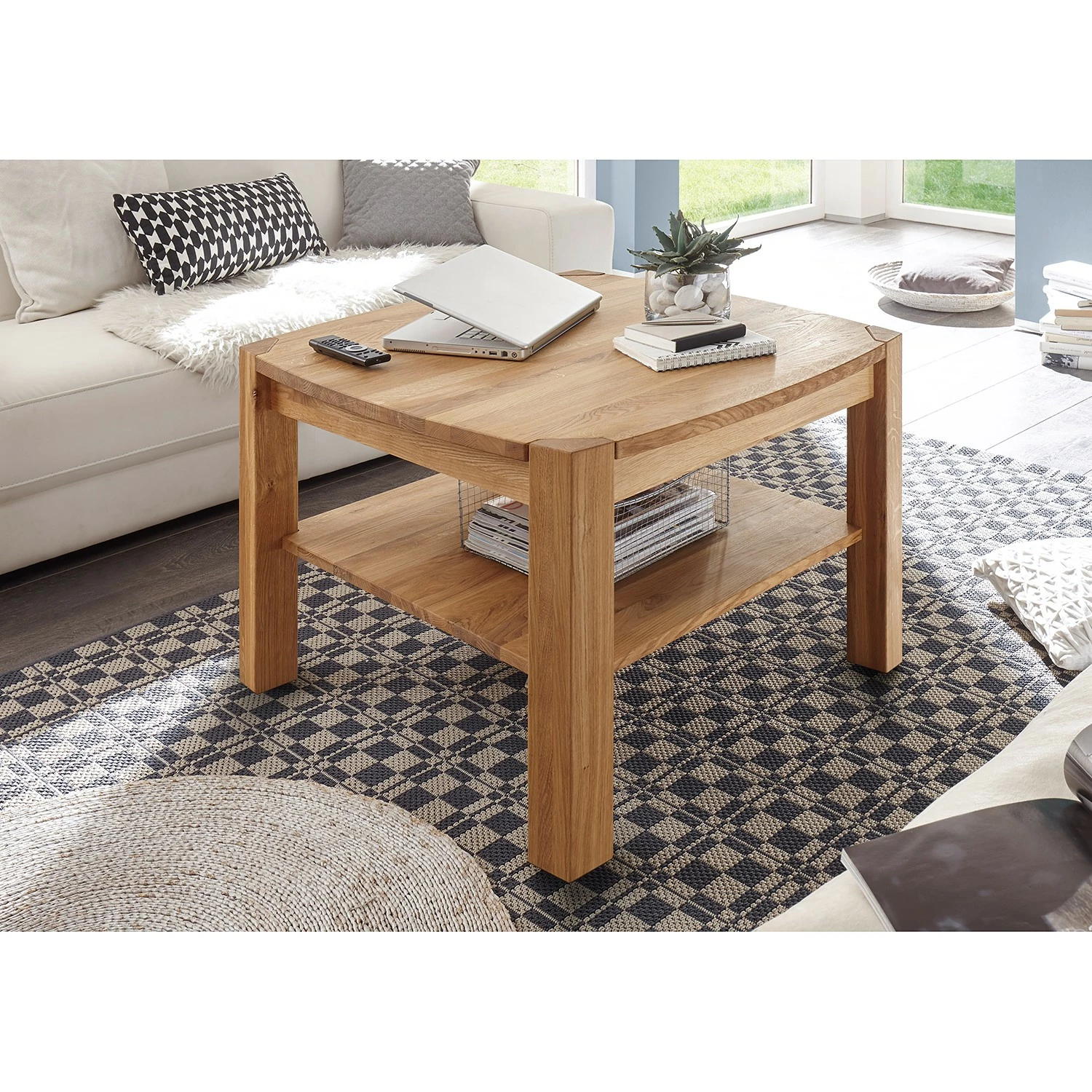 Naturoo Table basse Lunow - Chêne noueux - Largeur : 83 cm 4 Naturoo Table basse Lunow - Chêne noueux - Largeur : 83 cm – Image 2