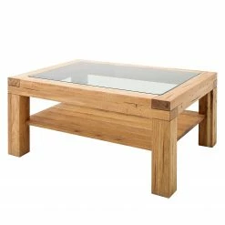Naturoo Table basse Kaster - Chêne sauvage massif - Largeur : 120 cm