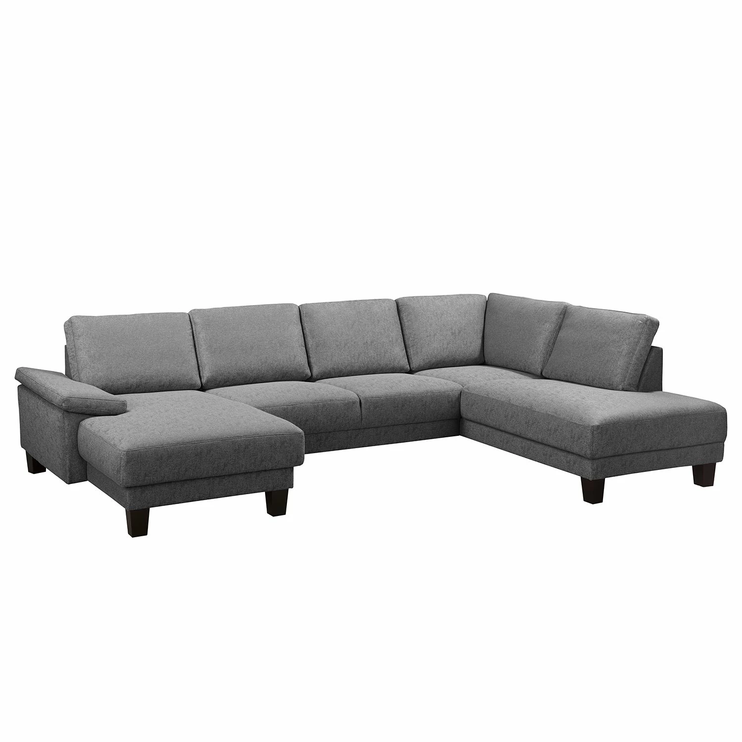 Fredriks Canapé panoramique Gellik - Tissu - Gris - Méridienne courte à gauche / longue à droite (vue de face) 3 Fredriks Canapé panoramique Gellik - Tissu - Gris - Méridienne courte à gauche / longue à droite (vue de face)