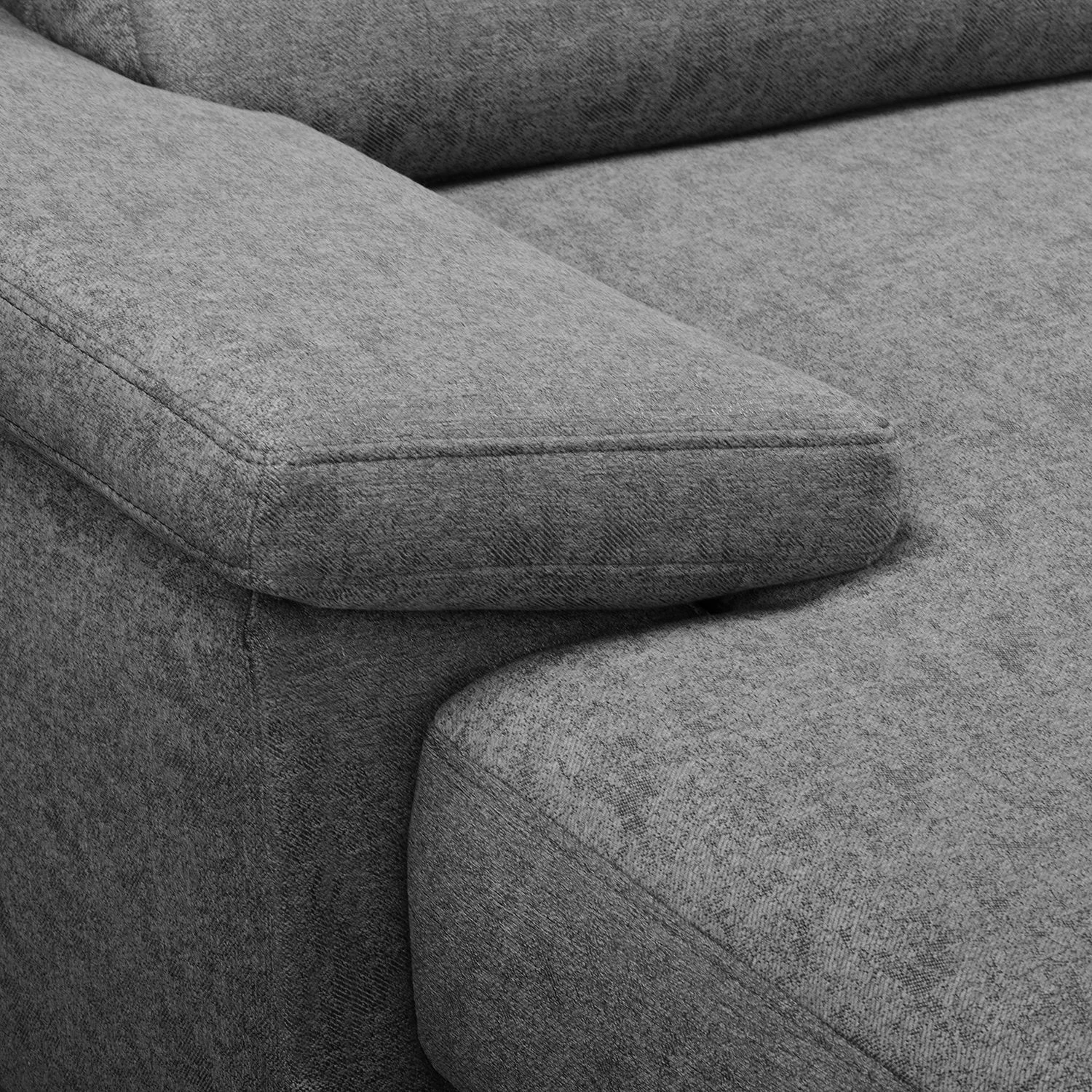 Fredriks Canapé panoramique Gellik - Tissu - Gris - Méridienne courte à gauche / longue à droite (vue de face) 11 Fredriks Canapé panoramique Gellik - Tissu - Gris - Méridienne courte à gauche / longue à droite (vue de face) – Image 9