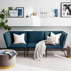 Jack & Alice Canapé Dorado (3 places) - Velours - Bleu marine -loftscape Boutique 1000151982 190423 12172600013 MOOD GALLERYIMAGES P000000001000151982 mood