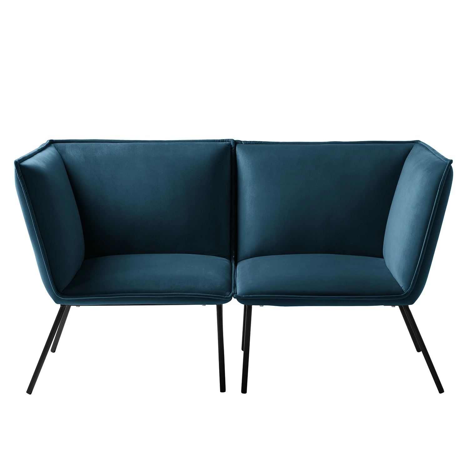 Jack & Alice Canapé Dorado (2 places) - Velours - Bleu marine 6 Jack & Alice Canapé Dorado (2 places) - Velours - Bleu marine – Image 4