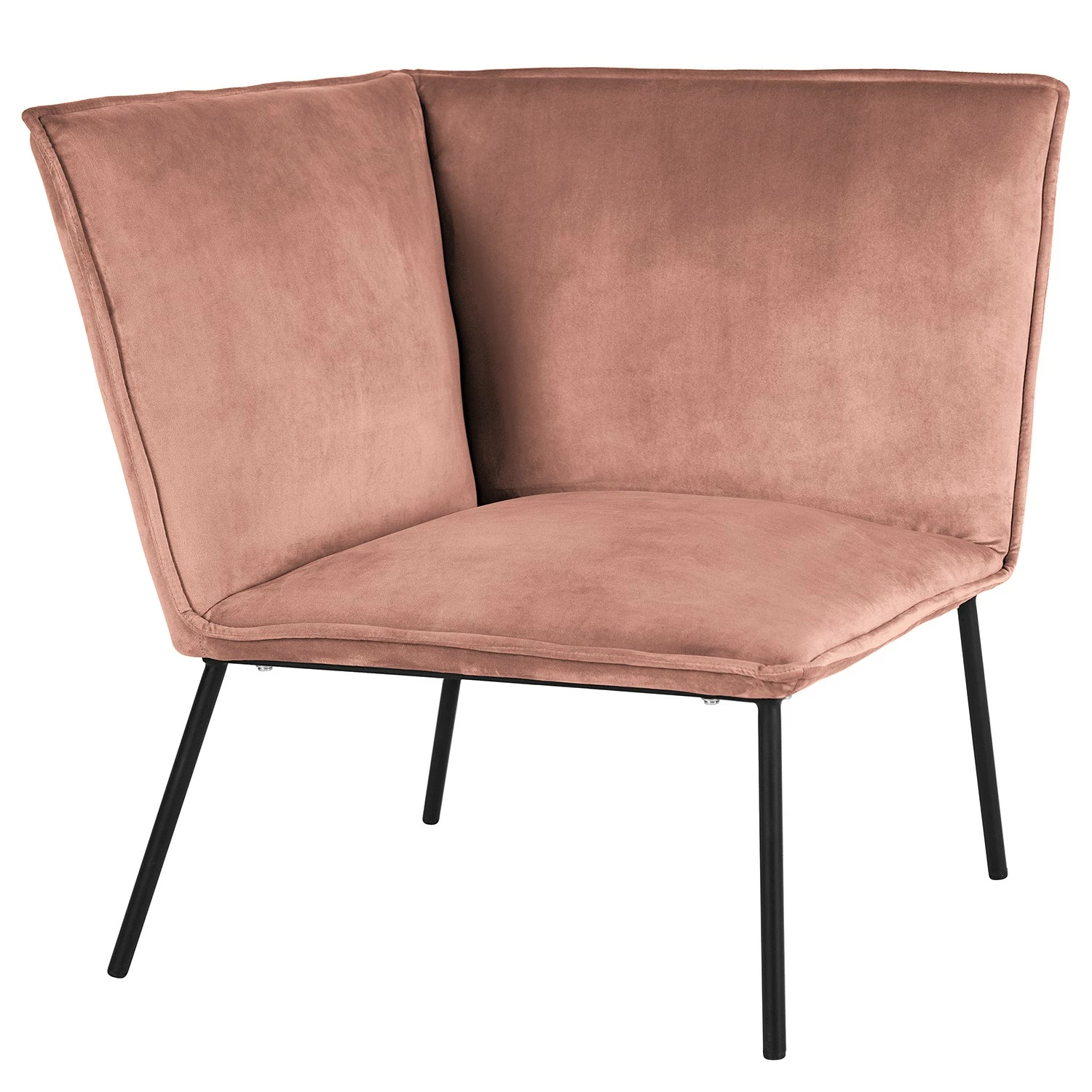 Jack & Alice Canapé d’angle Dorado - Velours - Rose vieilli 5 Jack & Alice Canapé d’angle Dorado - Velours - Rose vieilli – Image 3