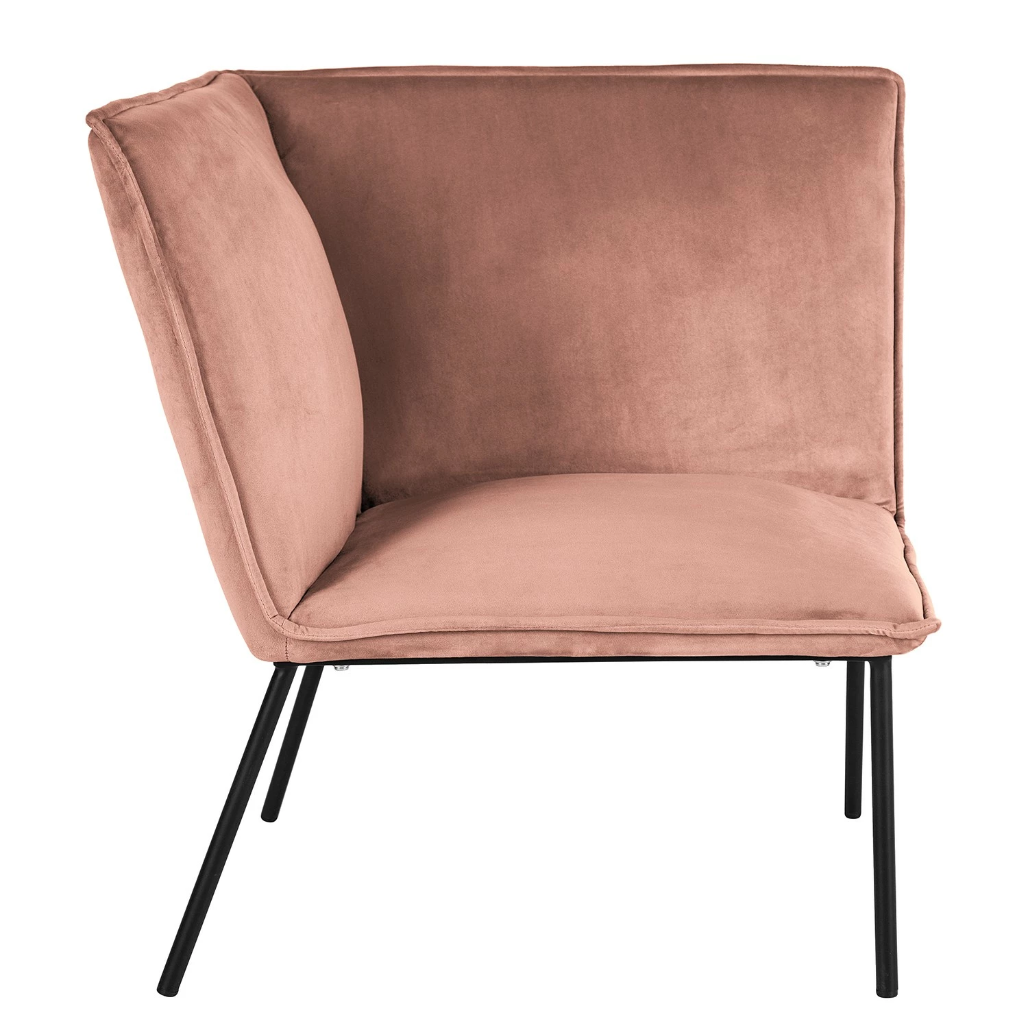 Jack & Alice Canapé d’angle Dorado II - Velours - Rose vieilli 10 Jack & Alice Canapé d’angle Dorado II - Velours - Rose vieilli – Image 8