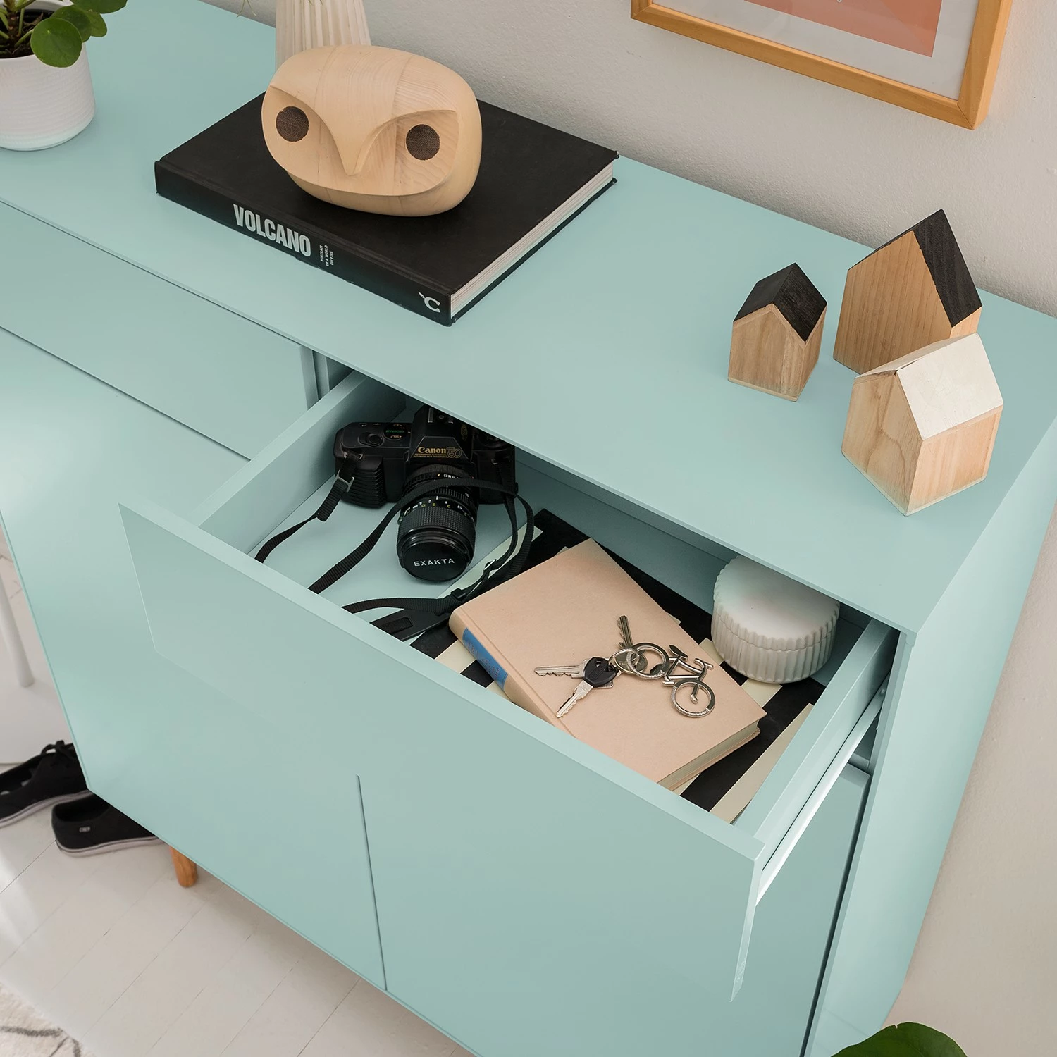 Mørteens Meuble à chaussures Lindholm II - Partiellement en chêne massif - Vert menthe 17 Mørteens Meuble à chaussures Lindholm II - Partiellement en chêne massif - Vert menthe – Image 16