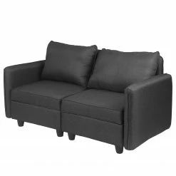 Fredriks Sofa Lavara I (2 places) - Tissu - Gris foncé