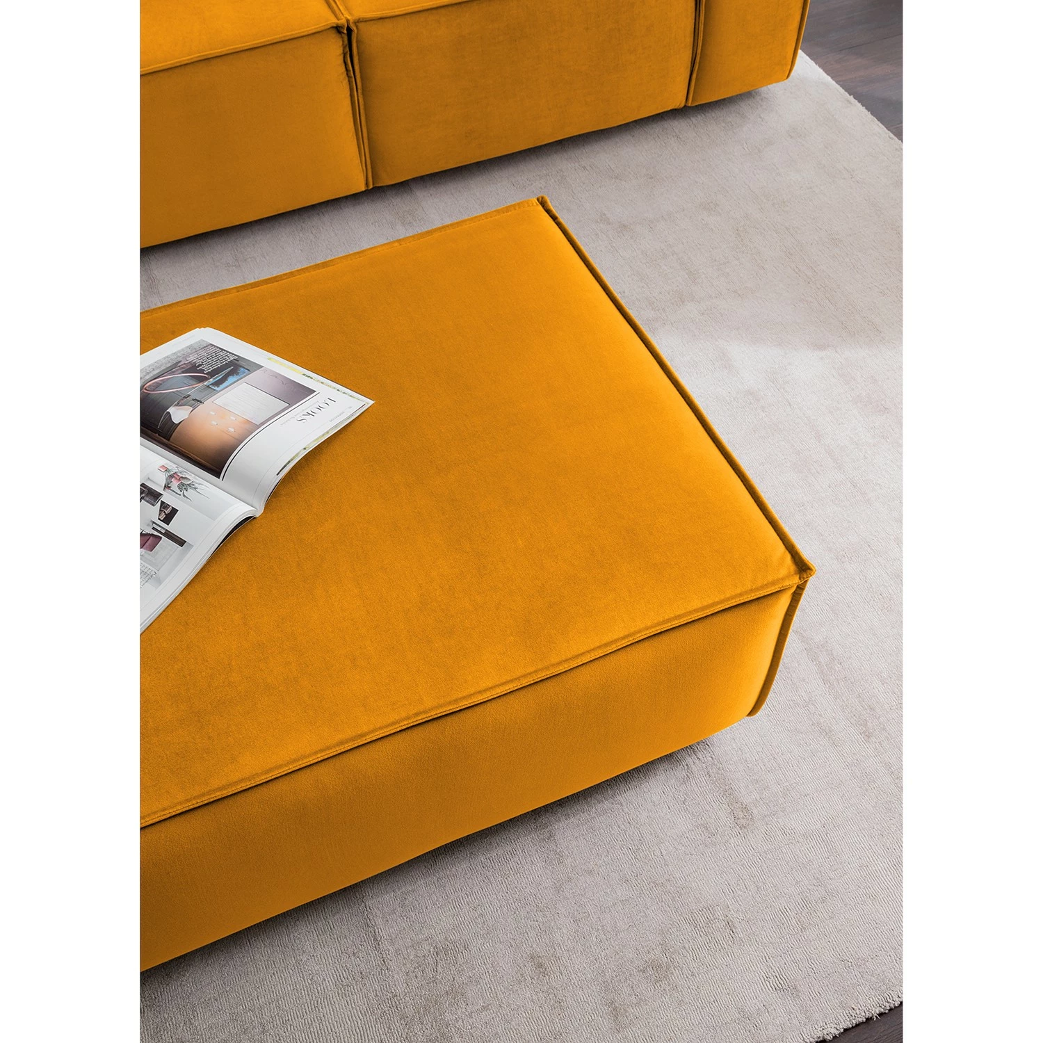 Repose-pieds Kinx III - Velours - Velours Shyla: Jaune moutarde 9 Repose-pieds Kinx III - Velours - Velours Shyla: Jaune moutarde – Image 7