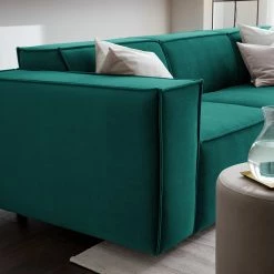 Canapé Kinx (3 places) II - Velours - Velours Shyla: Pétrol -loftscape Boutique 1000155666 210323 15144200526 DETAILS P000000001000155666