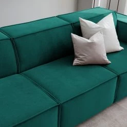 Canapé Kinx (3 places) II - Velours - Velours Shyla: Pétrol -loftscape Boutique 1000155666 210323 15144200527 DETAILS P000000001000155666