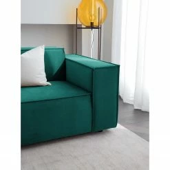 Canapé Kinx (3 places) II - Velours - Velours Shyla: Pétrol -loftscape Boutique 1000155666 210323 15144300528 DETAILS P000000001000155666