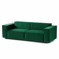 Canapé Kinx (2-3 places) II - Velours - Velours Shyla: Vert foncé