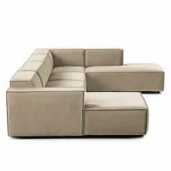 Canapé panoramique Kinx II - Velours - Velours Shyla: Beige - Méridienne courte à gauche / longue à droite (vue de face) -loftscape Boutique 1000155708 210323 15180500943 DETAILS P000000001000155708