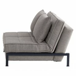 Chillout by Franz Fertig Canapé convertible Filius - Tissu - Gris - Fonction lit à gauche (vue de face) -loftscape Boutique 1000156411 190206 15352000025 GALLERYIMAGES P000000001000156411