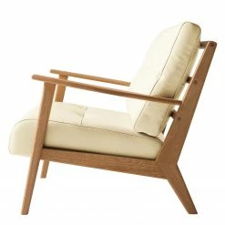 Studio Copenhagen Fauteuil TIMON - Cuir véritable Neka : Crème -loftscape Boutique 1000156474 190305 16352600211 GALLERYIMAGES P000000001000156474