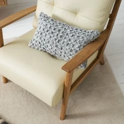 Studio Copenhagen Fauteuil TIMON - Cuir véritable Neka : Crème -loftscape Boutique 1000156474 190516 09282000095 GALLERYIMAGES P000000001000156474