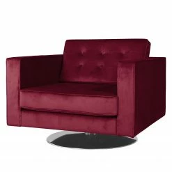 Fredriks Fauteuil pivotant Chelsea III - Microfibre - Tissu Tond : Bordeaux