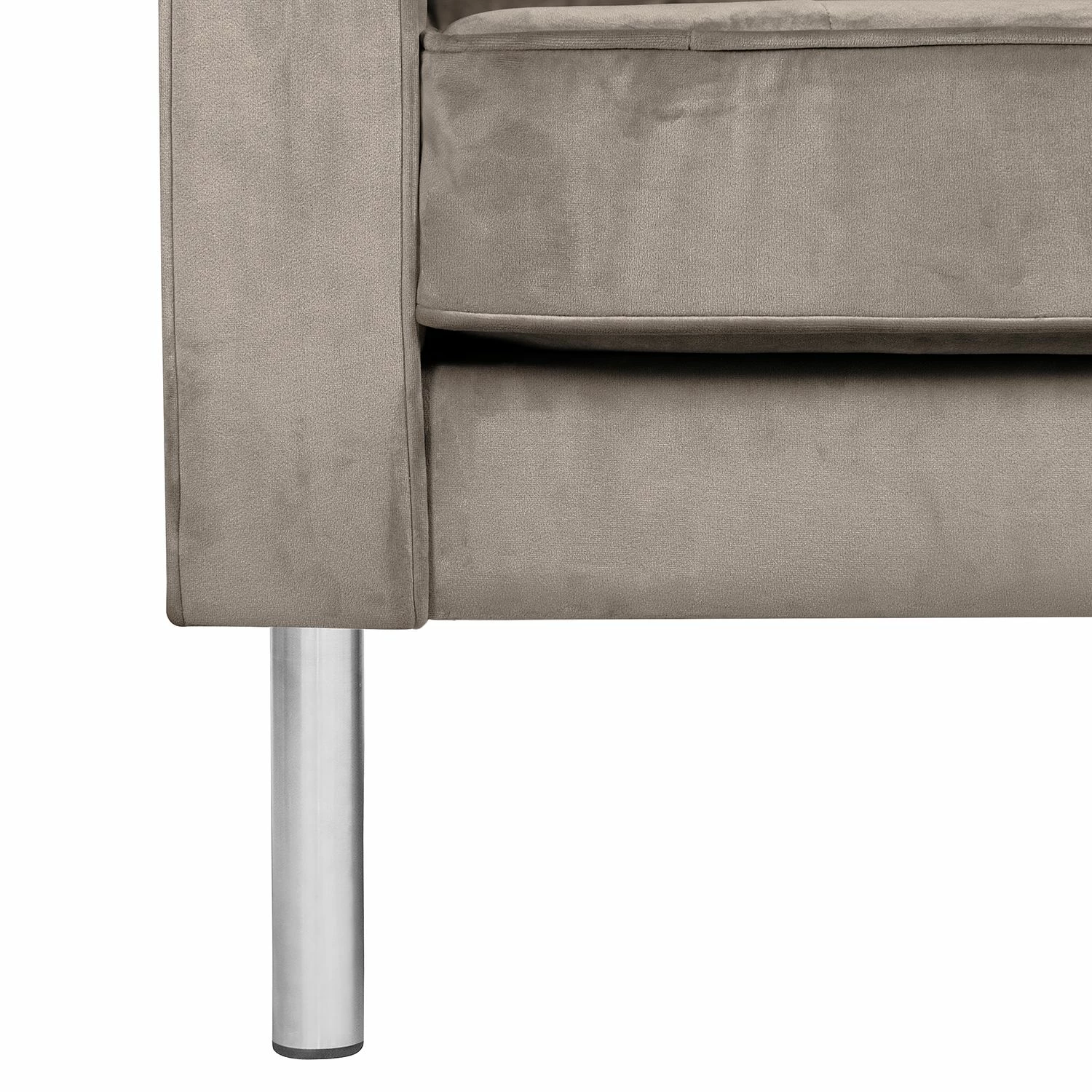 Fredriks Fauteuil Portobello III - Microfibre - Tissu Tond : Gris clair - Cylindre 9 Fredriks Fauteuil Portobello III - Microfibre - Tissu Tond : Gris clair - Cylindre – Image 7