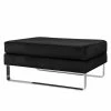 Fredriks Repose-pieds Portobello III - Microfibre - Tissu Tond : Noir - Luge