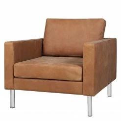 Fredriks Fauteuil Portobello IV - Cuir - Cuir véritable Custo : Marron - Cylindre