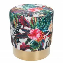 Kayoom Tabouret Novalie I - Pin, MDF, polyester, mousse - Multicolore