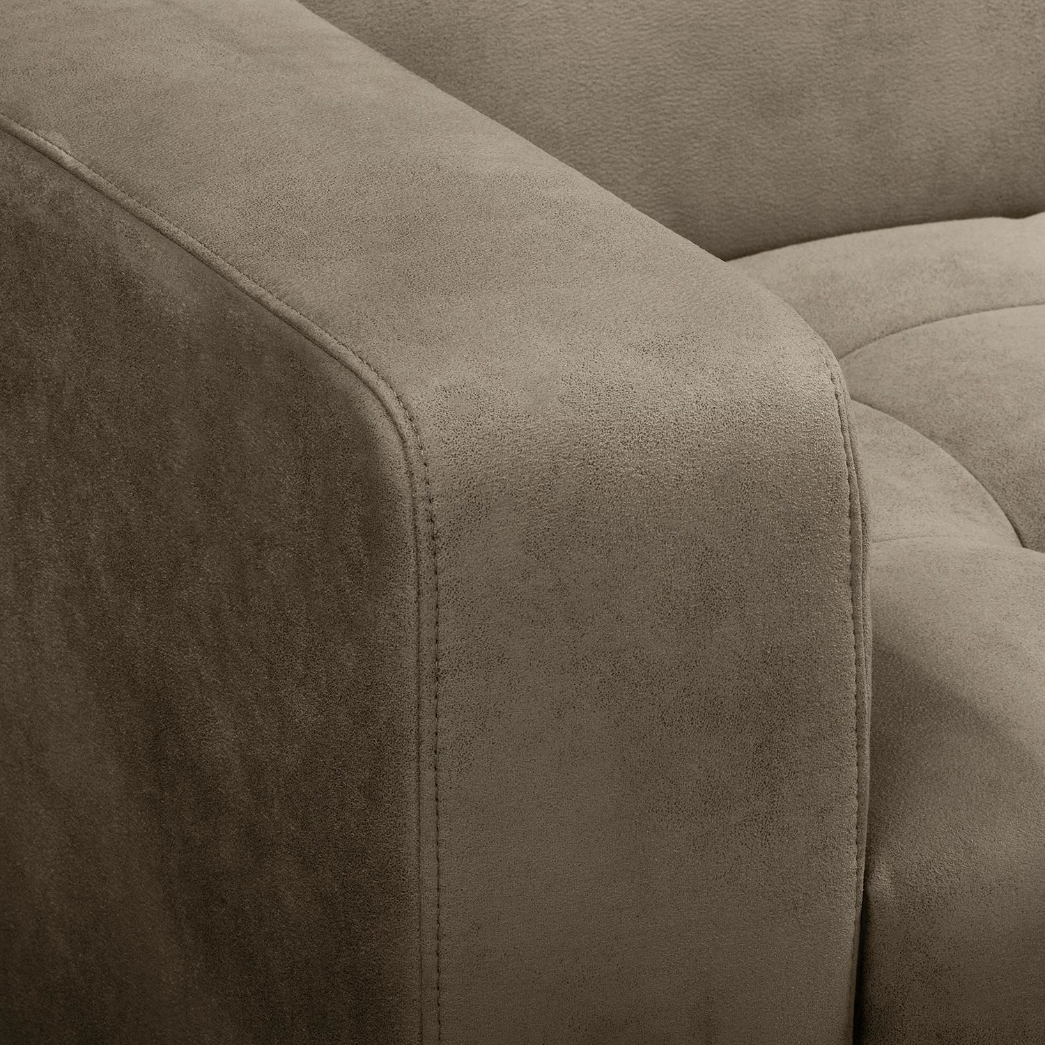 Fredriks Canapé d’angle Graide III - Aspect cuir vieilli - Taupe - Méridienne courte à droite (vue de face) - Sans fonction 11 Fredriks Canapé d’angle Graide III - Aspect cuir vieilli - Taupe - Méridienne courte à droite (vue de face) - Sans fonction – Image 9