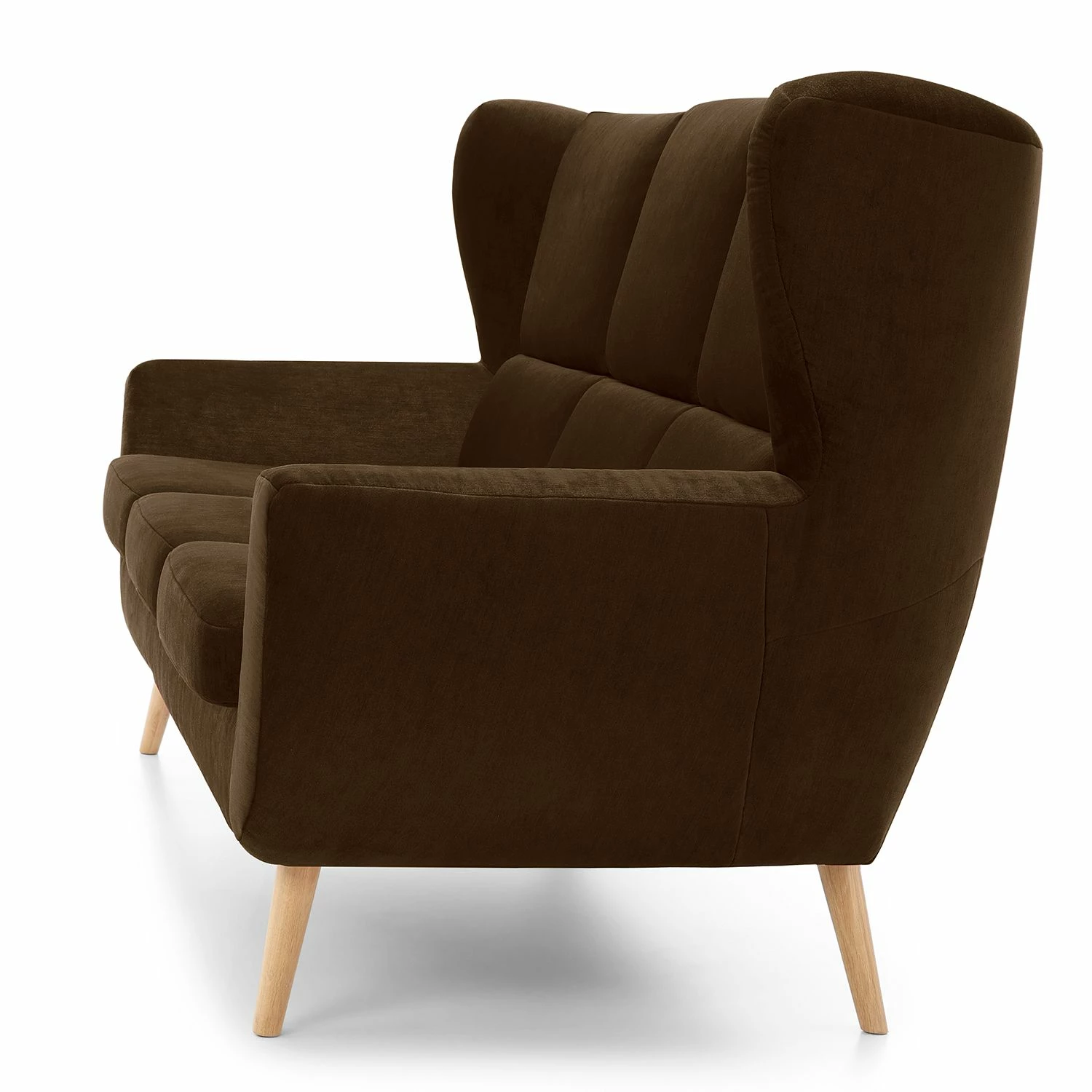 Norrwood Canapé Glenhaven (3 places) - Velours - Marron foncé 7 Norrwood Canapé Glenhaven (3 places) - Velours - Marron foncé – Image 5