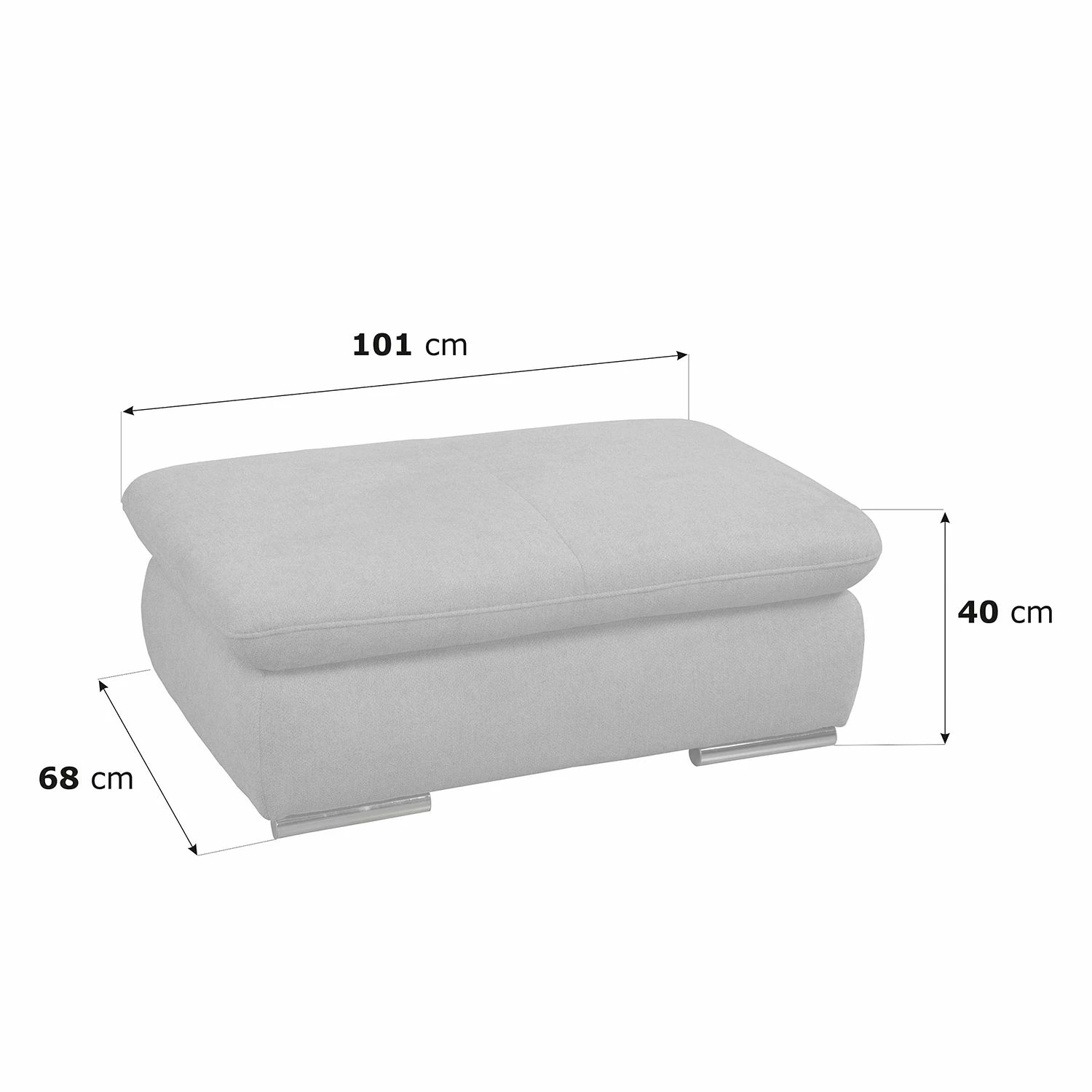 Loftscape Repose-pieds Glenaire - Tissu structuré - Noir 7 Loftscape Repose-pieds Glenaire - Tissu structuré - Noir – Image 5