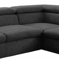 Loftscape Canapé d’angle Glenaire I - Tissu structuré - Noir - Méridienne longue à droite (vue de face) - Sans fonction -loftscape Boutique 1000157786 190314 11250900810 GALLERYIMAGES P000000001000157786