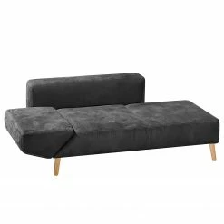 Loftscape Méridienne Pulow - Aspect cuir vieilli - Noir - Accoudoir monté à gauche (vu de face) -loftscape Boutique 1000159955 190312 06170500156 GALLERYIMAGES P000000001000159955