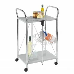 WENKO Desserte Sunny - Métal - Argenté