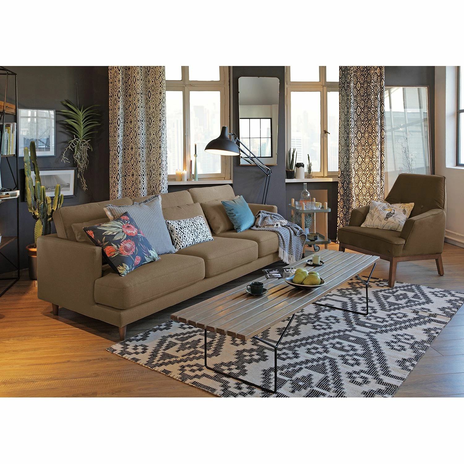 Tom Tailor Canapé Westcoast (3 places) - Tissu - Havanne - 3 coussins 5 Tom Tailor Canapé Westcoast (3 places) - Tissu - Havanne - 3 coussins – Image 3