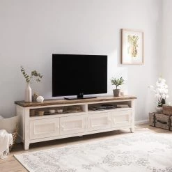 Maison Belfort Meuble TV Balignton - Pin massif - Pin blanc / Pin 12 Maison Belfort Meuble TV Balignton - Pin massif - Pin blanc / Pin -loftscape Boutique 1000163970 211116 12493900122 MOOD DETAILS P000000001000163970 mood