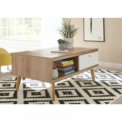 Norrwood Table basse Gyland - Blanc matt / Imitation chêne Riviera -loftscape Boutique 1000163990 190307 08392100010 MOOD GALLERYIMAGES P000000001000163990 mood