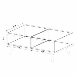 Norrwood Table basse Gyland - Blanc matt / Imitation chêne Riviera -loftscape Boutique 1000163990 190307 08392100019 GALLERYIMAGES P000000001000163990