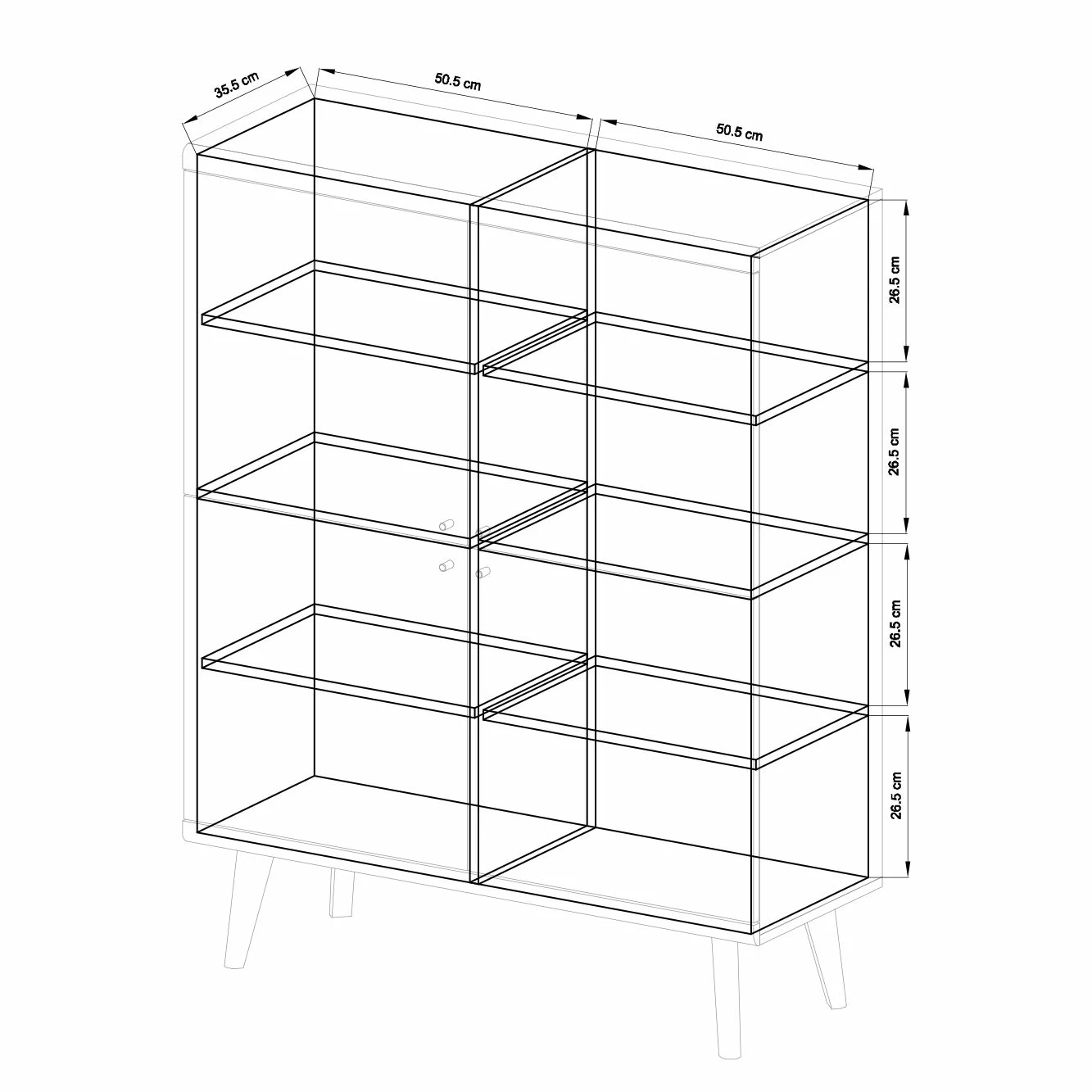 Norrwood Buffet Gyland - Blanc matt / Imitation chêne Riviera 12 Norrwood Buffet Gyland - Blanc matt / Imitation chêne Riviera – Image 10