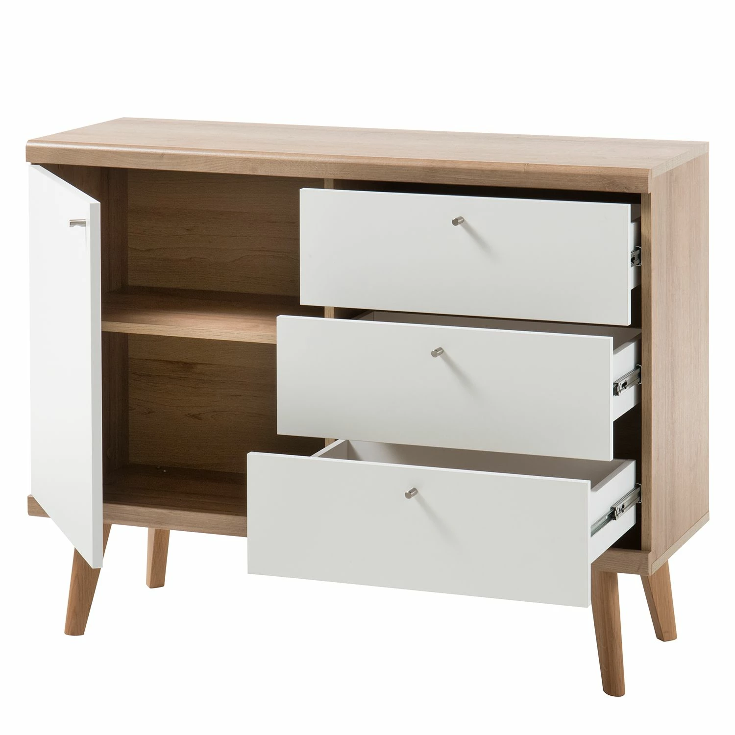 Norrwood Commode Gyland - Blanc matt / Imitation chêne Riviera 8 Norrwood Commode Gyland - Blanc matt / Imitation chêne Riviera – Image 6
