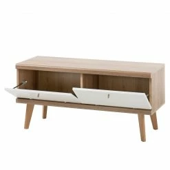 Norrwood Meuble TV Gyland I - Blanc matt / Imitation chêne Riviera -loftscape Boutique 1000164006 190307 08392200044 GALLERYIMAGES P000000001000164006