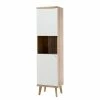 Norrwood Vitrine colonne Gyland - Blanc matt / Imitation chêne Riviera -loftscape Boutique 1000164010 190307 08392200066 IMAGE P000000001000164010
